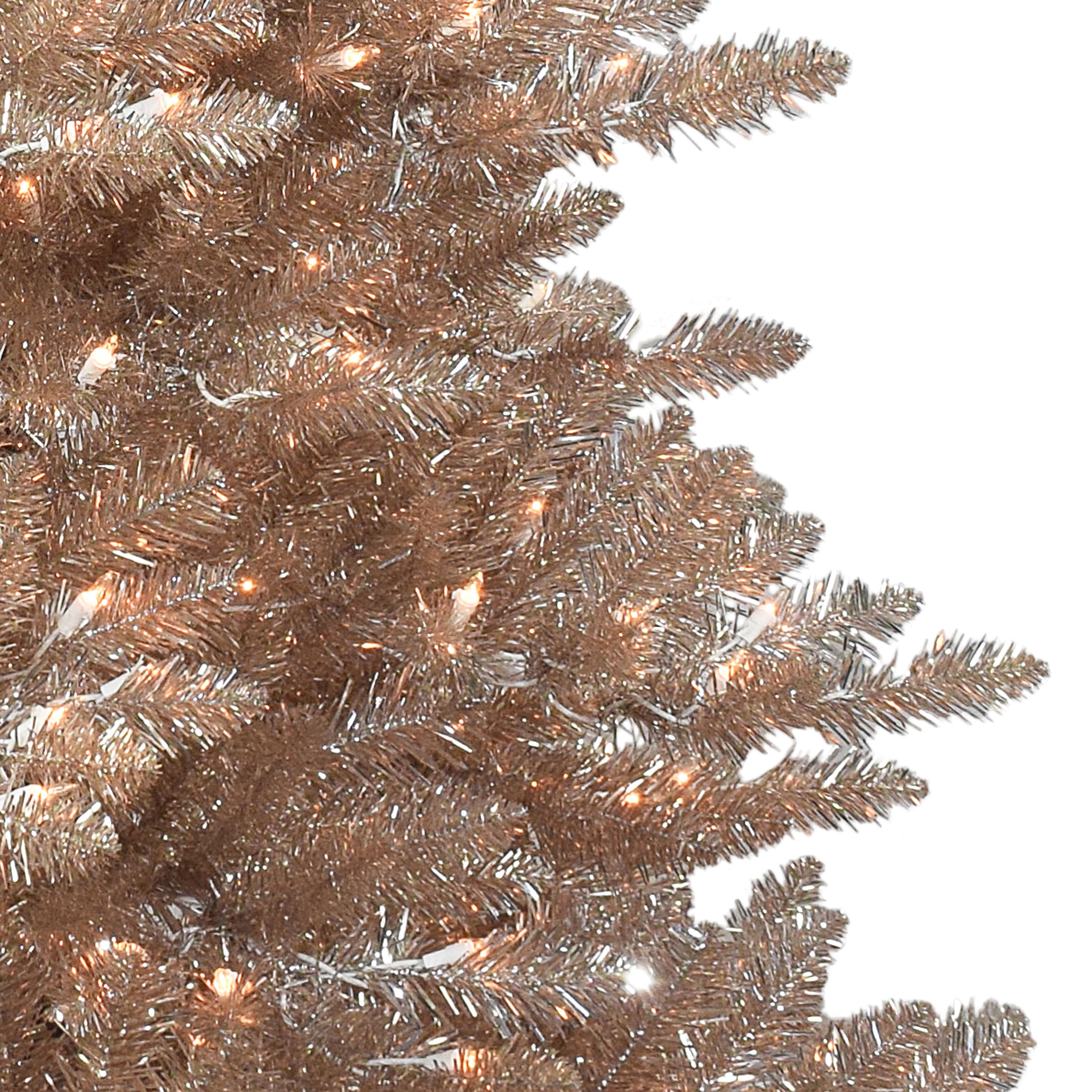 6.5ft Pre-lit Rose Gold Royal Majestic Spruce Christmas Tree